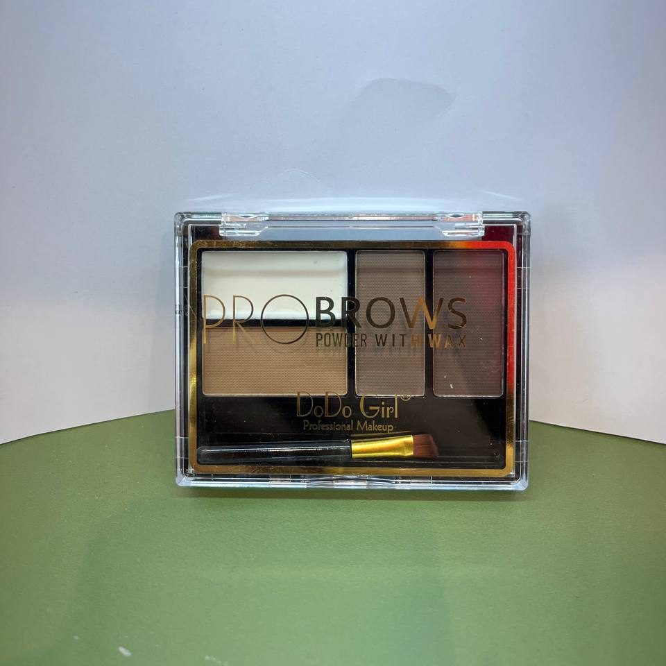 پالت ابرو دودو گرل پالت ابرو دودو گرل مدل Pro Brows Powder With Wax – شامل سه رنگ طبیعی پودر ابرو و واکس بیرنگ با براش زاویهدار در بازرگانی سوشیان منطقه آزاد انزلی