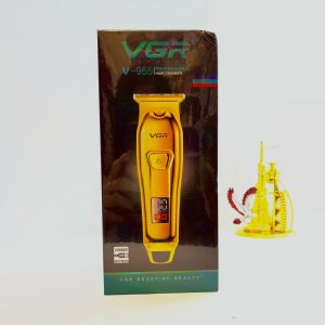ماشین اصلاح حرفه‌ای VGR V-965 با بدنه فلزی و تیغه T-Blade مناسب فید و خط‌زنی دقیق – همراه گارانتی طلایی بازرگانی سوشیان در منطقه آزاد انزلی