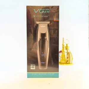 ماشین اصلاح حرفه‌ای VGR مدل V-070 با بدنه فلزی و تیغه T-Blade مناسب اصلاح و فید حرفه‌ای آقایان در بازرگانی سوشیان منطقه آزاد انزلی